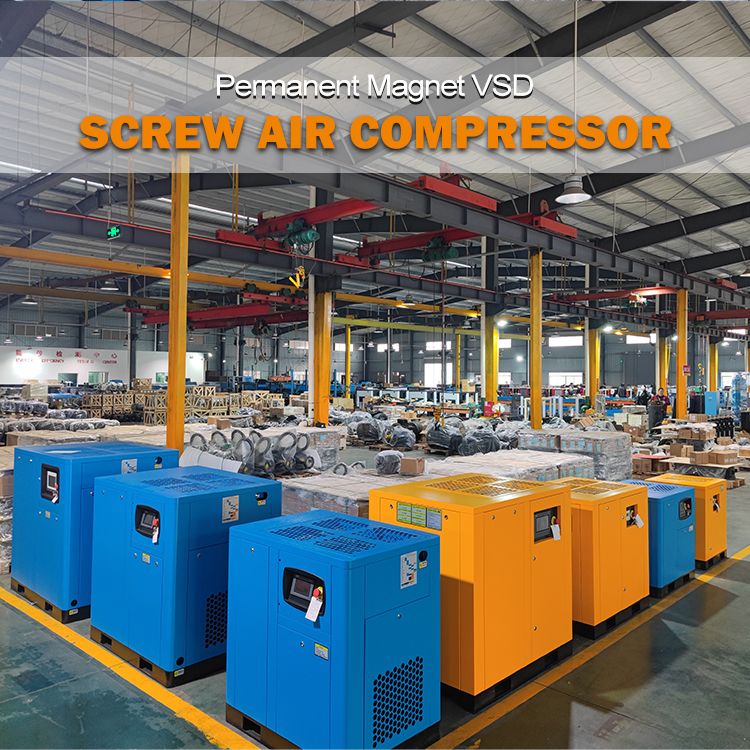 MDW-37KW\55KW\75KW Double Stage Permanent Magnet VSD Silent Screw Air Compressor  For Pneumatic Machine